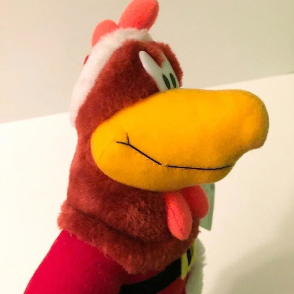 Vtg 1997 ACE Looney Tunes  Foghorn Leghorn Plush 11 Inch Stuffed Plush Toy Santa - Picture 9 of 16